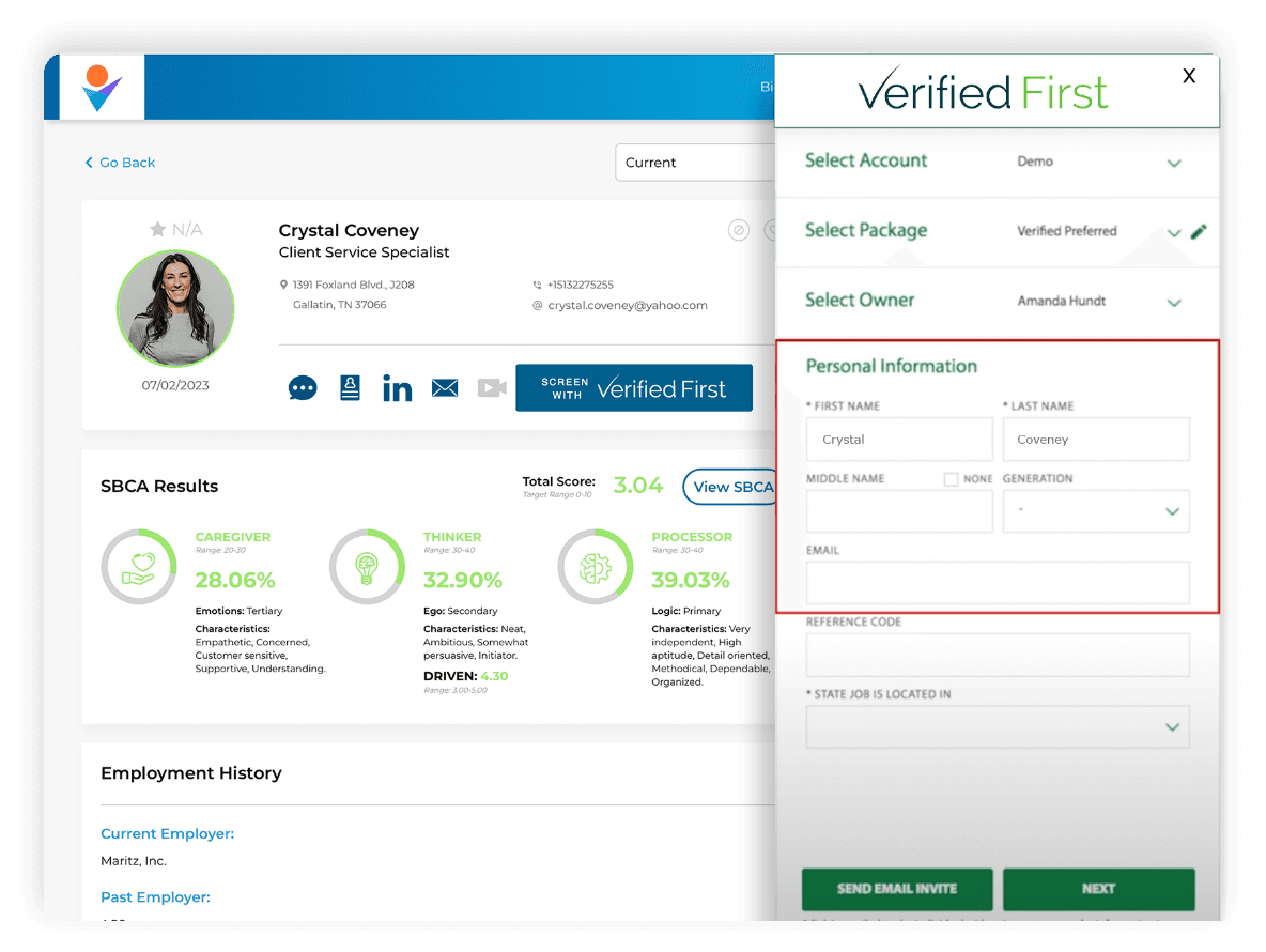 Woman participating in a video interview call